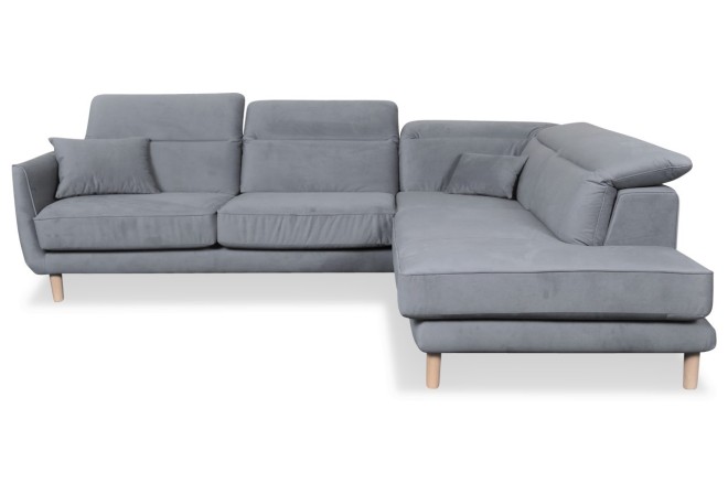 Eckcouch Salma-P rechts - Grau