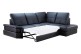 Leder Ecksofa Chiara rechts - mit Schlaffunktion - Schwarz