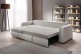 Sofa L-Form Fado Mini links - mit Schlaffunktion - Braun