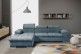 Ecksofa Trino links - mit Schlaffunktion - Jeansblau