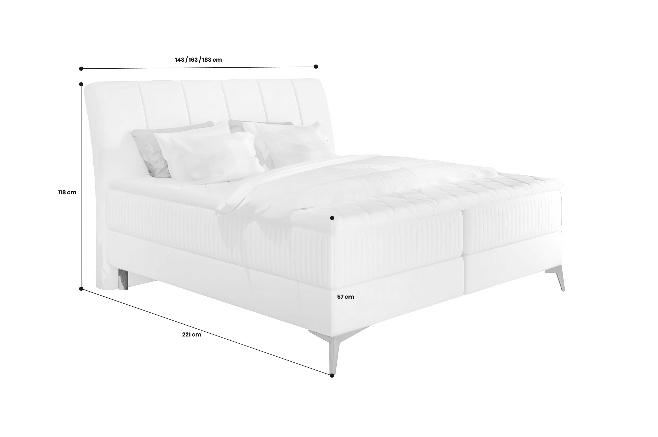 Boxspringbett 140x200 Aderito