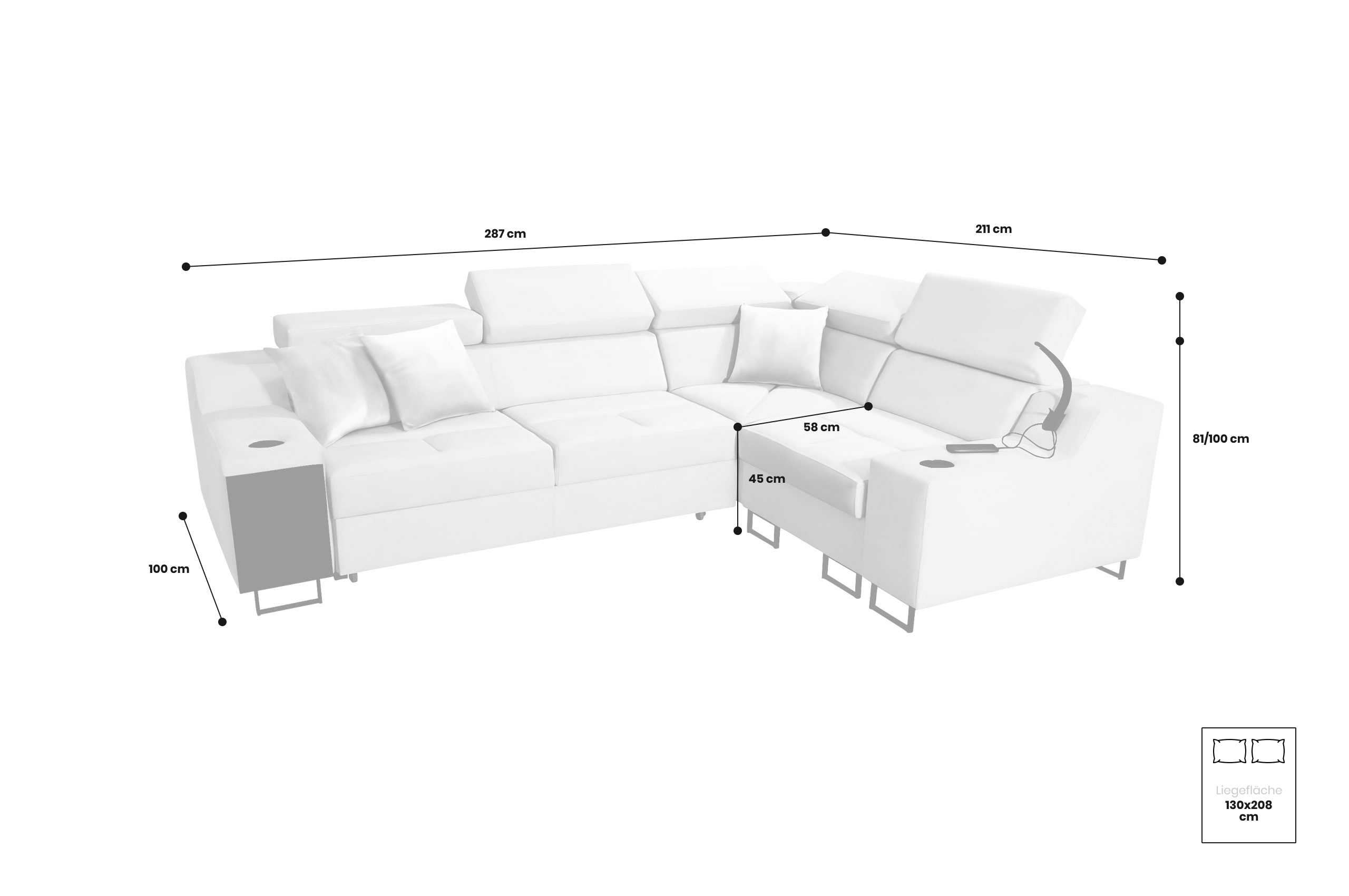 Eckcouch Alicante II