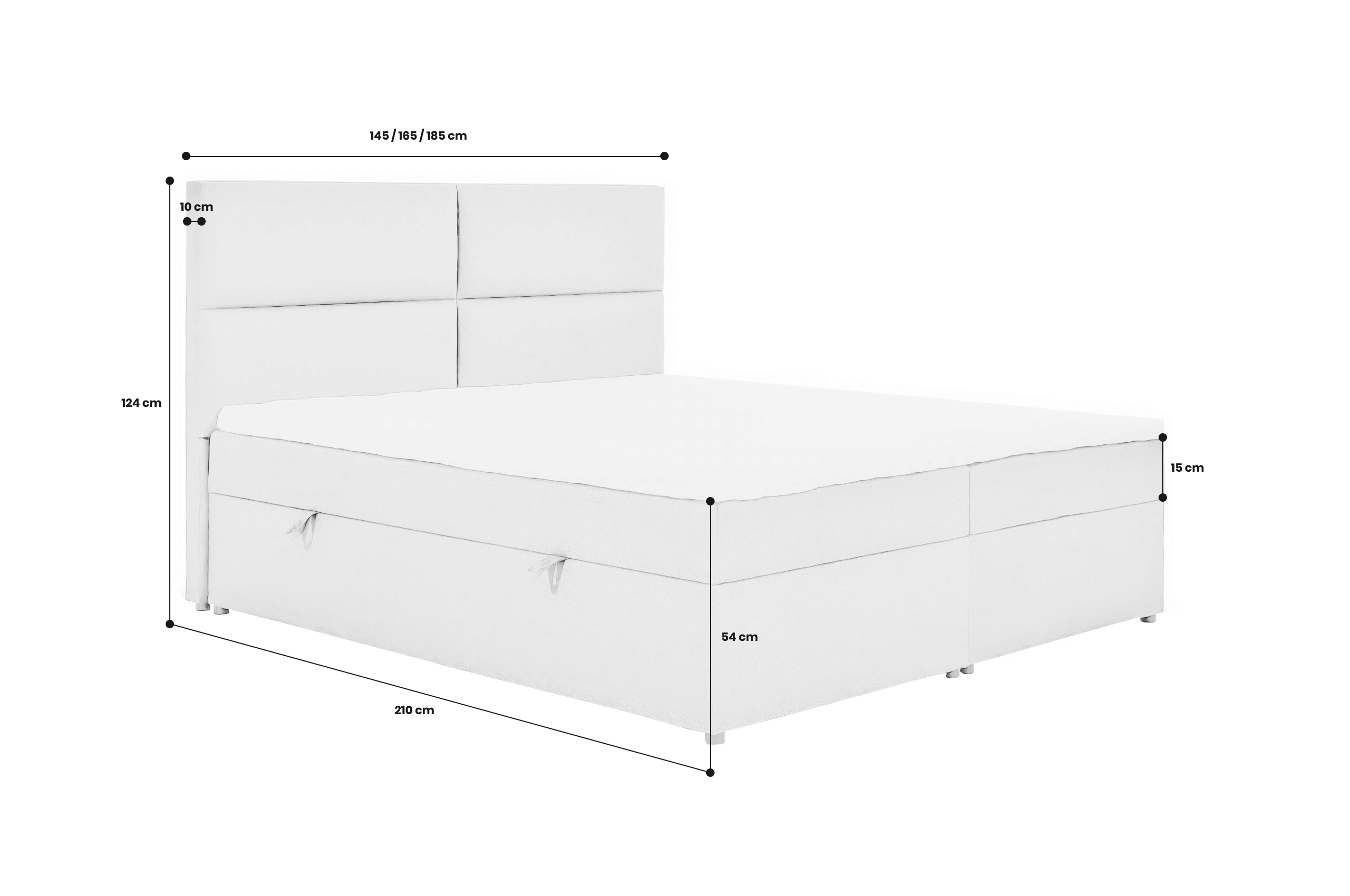 Boxspringbett 140x200 Amber