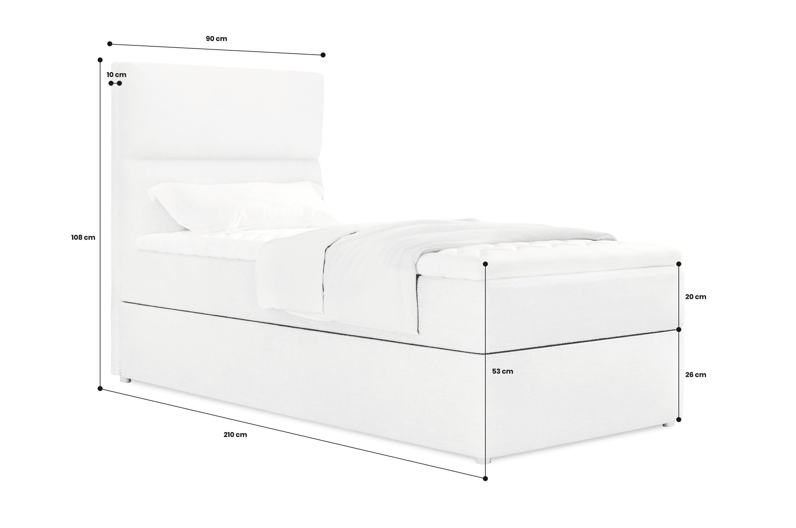 Boxspringbett 90x200 Arco