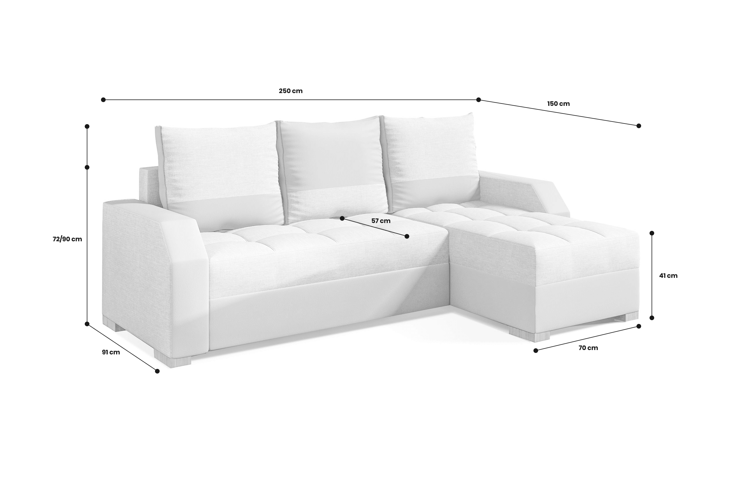 Sofa L-Form Aris-P