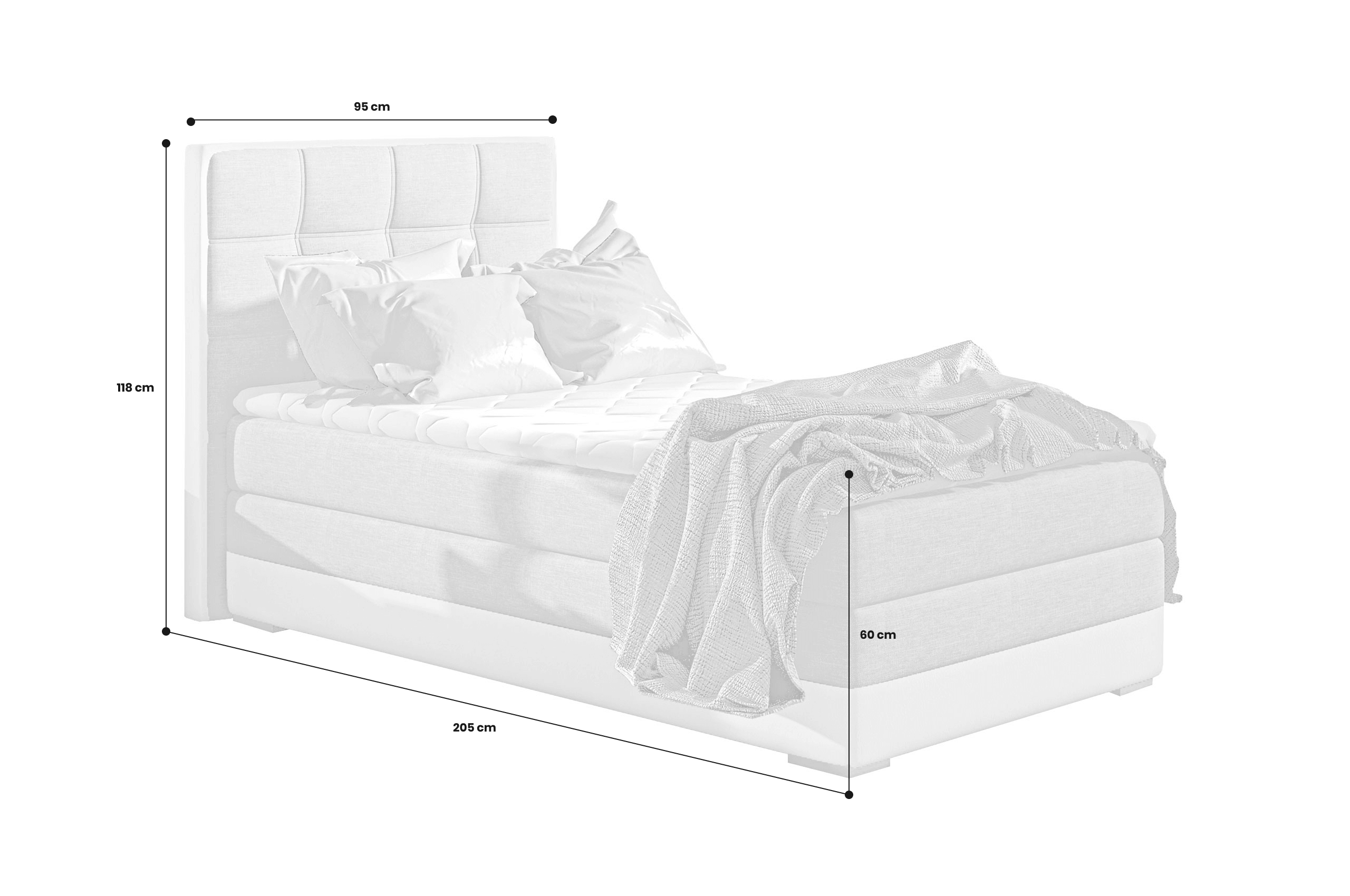 Boxspringbett 90x200 Aster