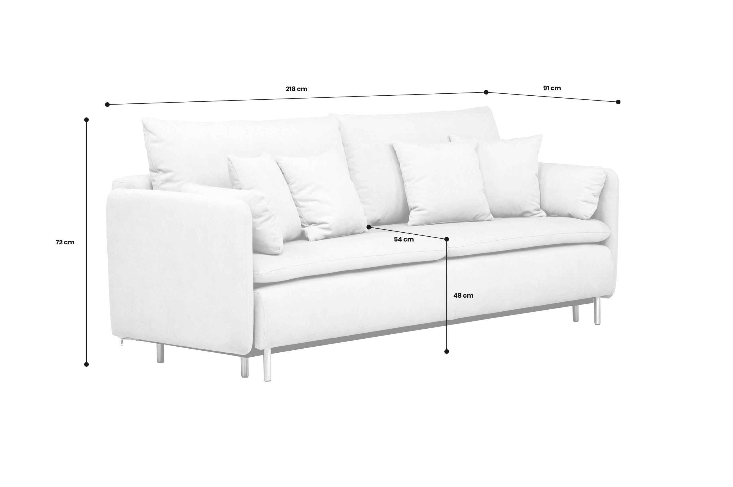 3er-Sofa Asti