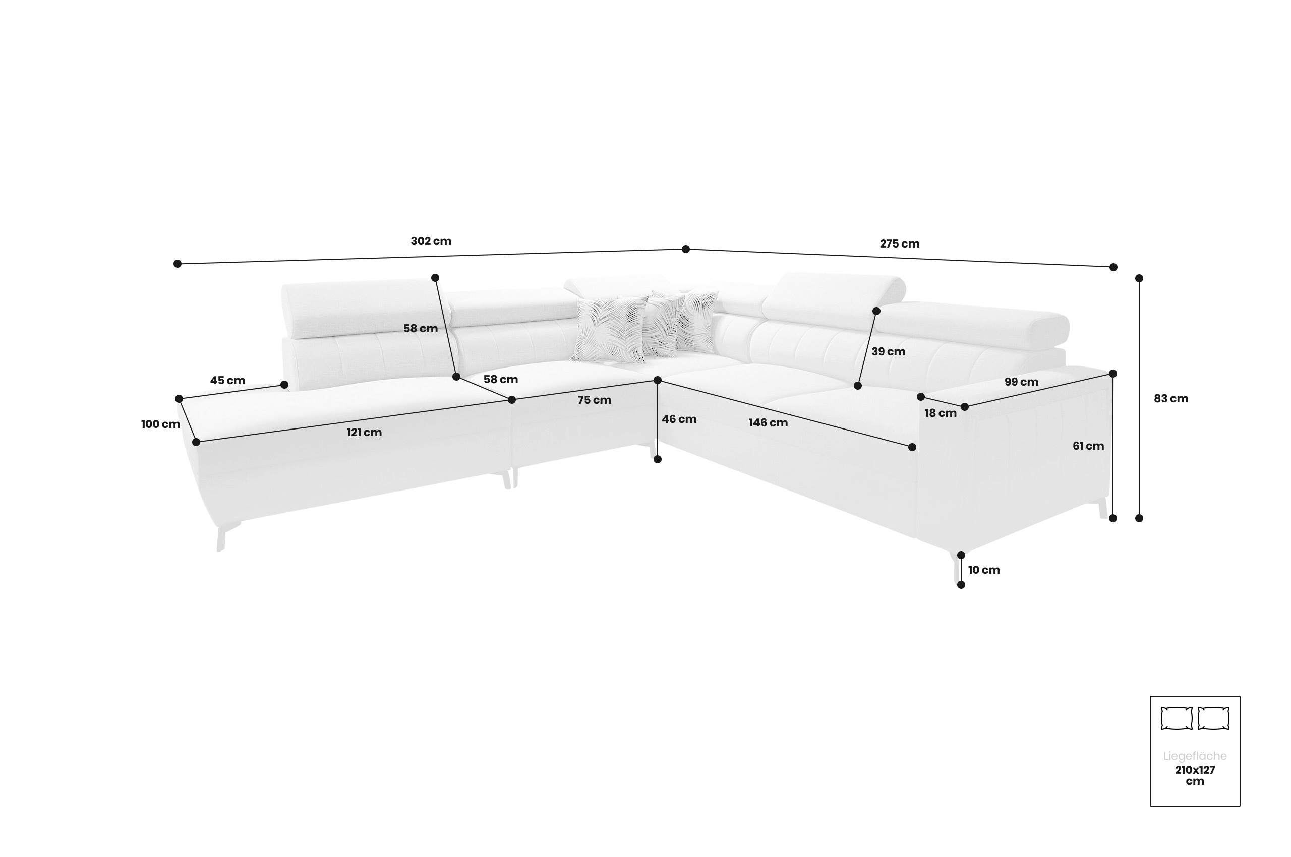 Ecksofa Baltico VIII