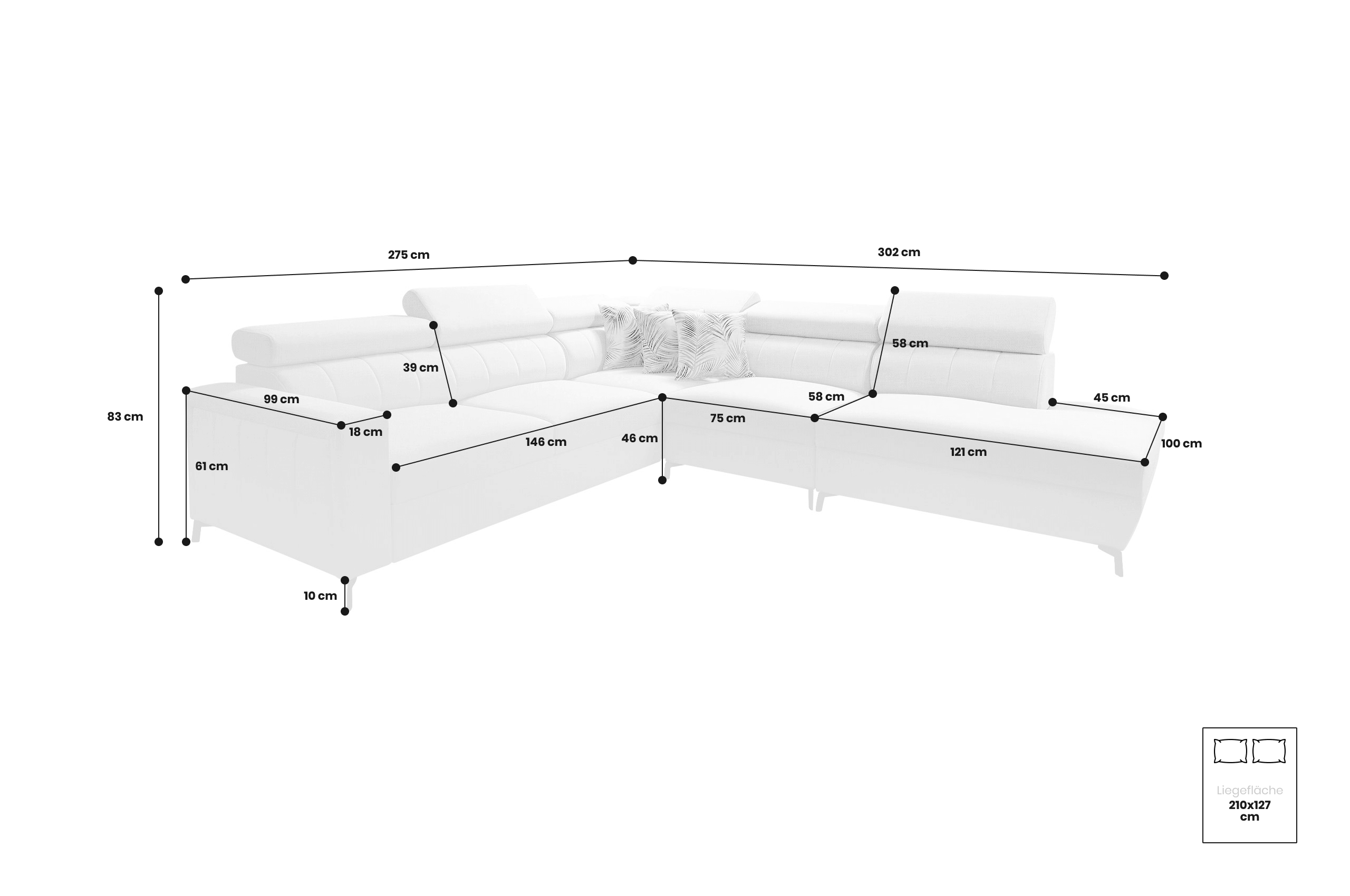 Ecksofa Baltico VIII