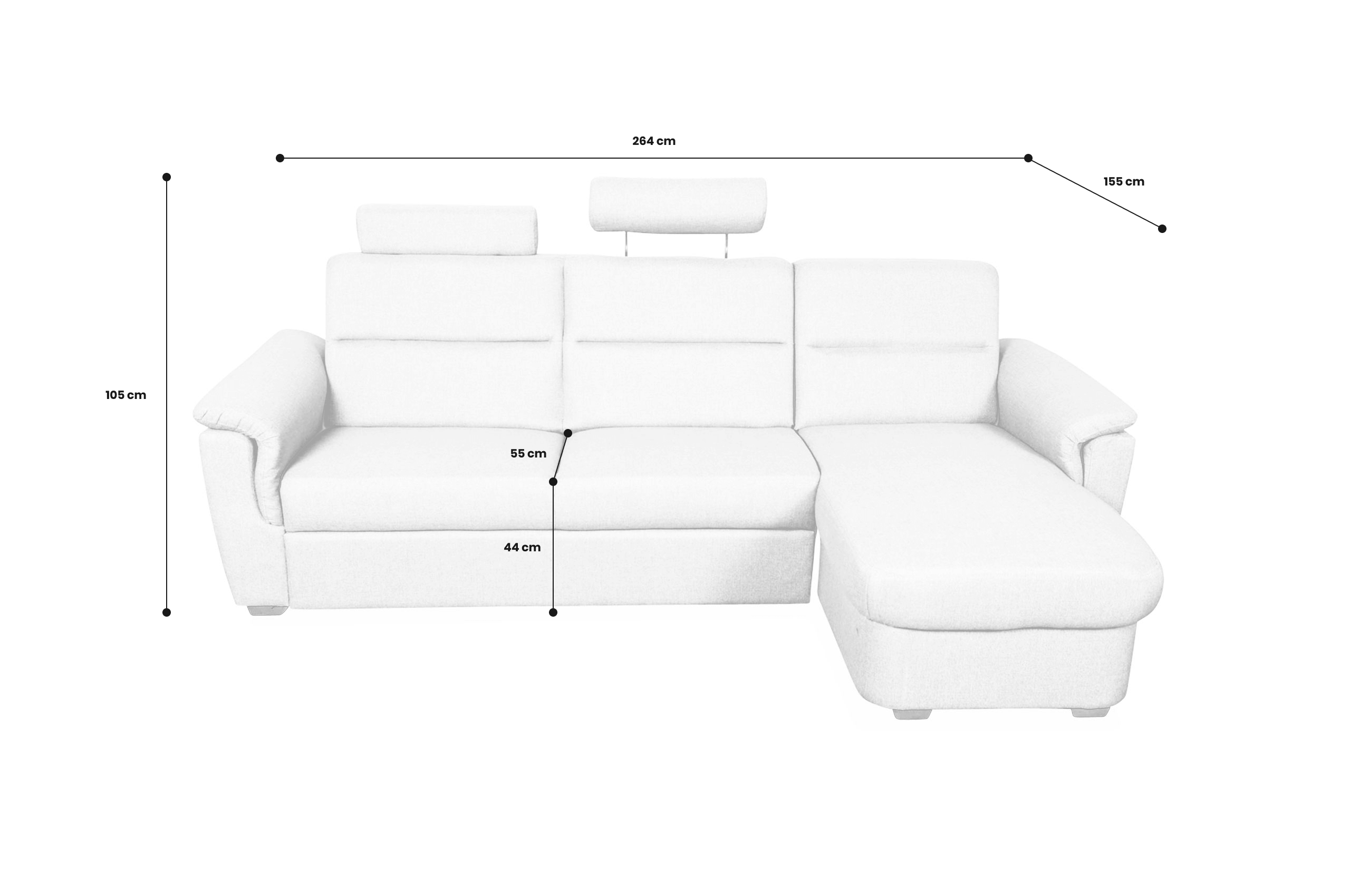 Sofa L-Form Benito-P