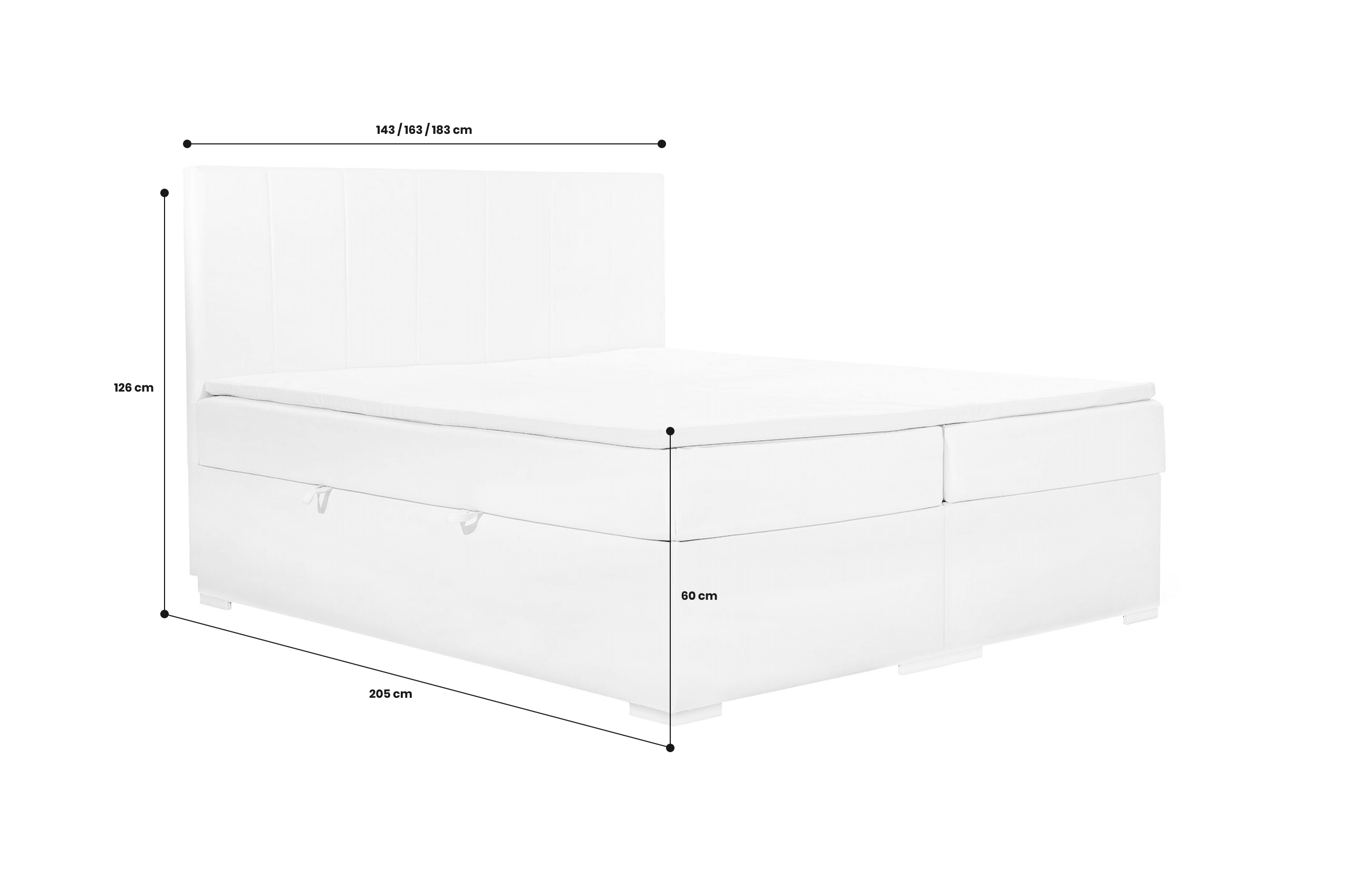 Boxspringbett 140x200 Bolero-P