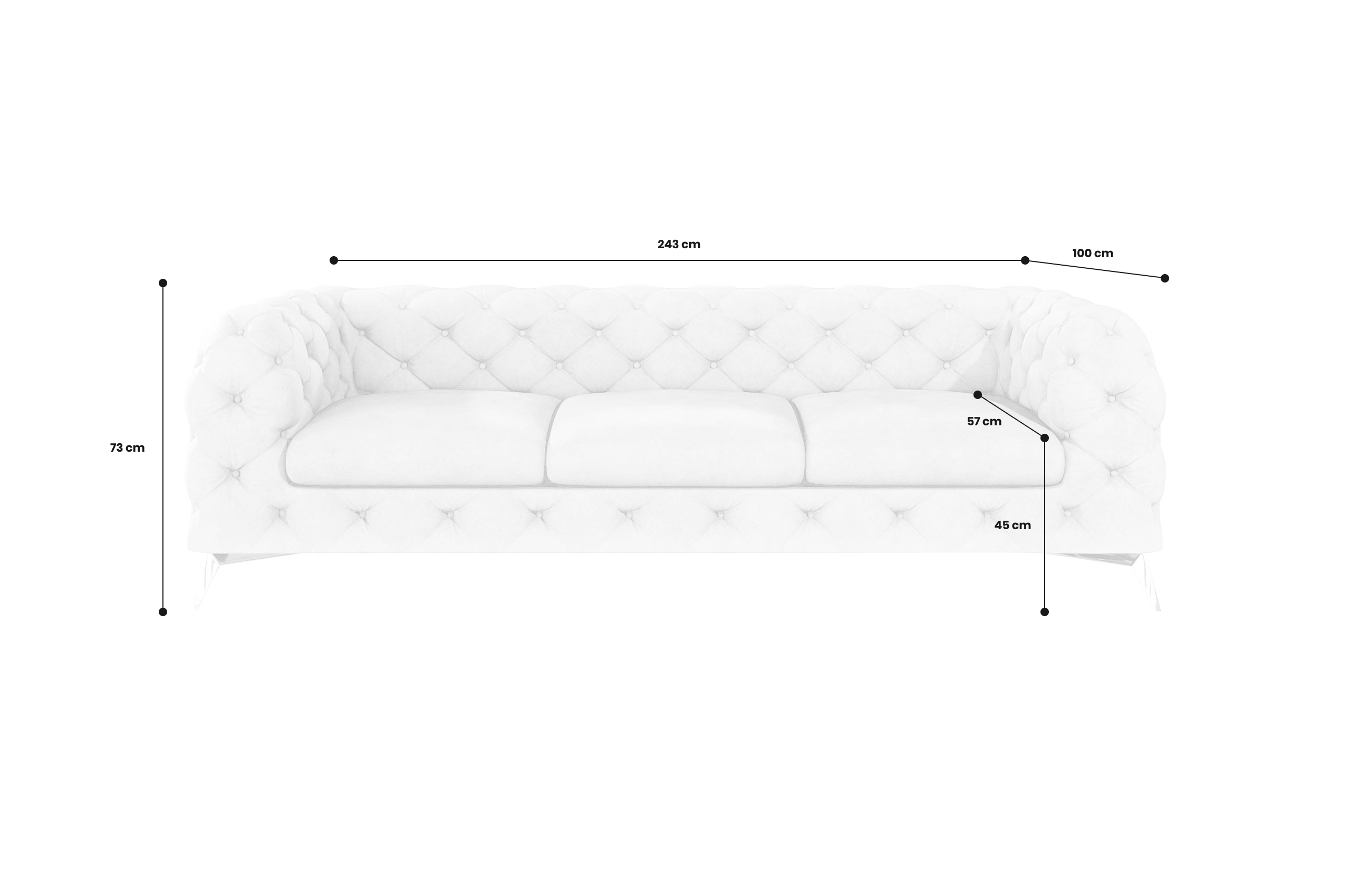 3er-Sofa Chelsea