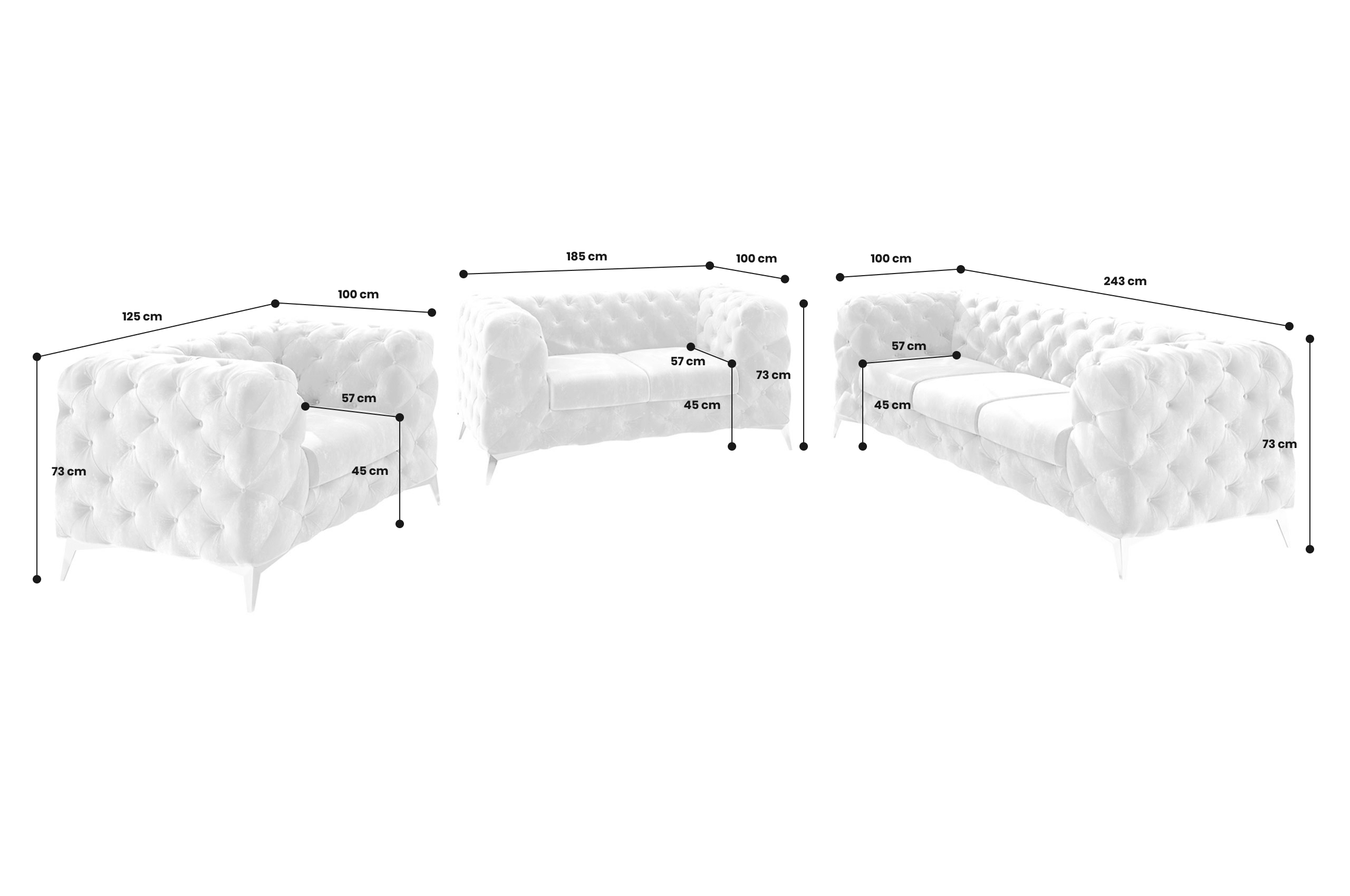 Garnitur 3-2-1 Chelsea