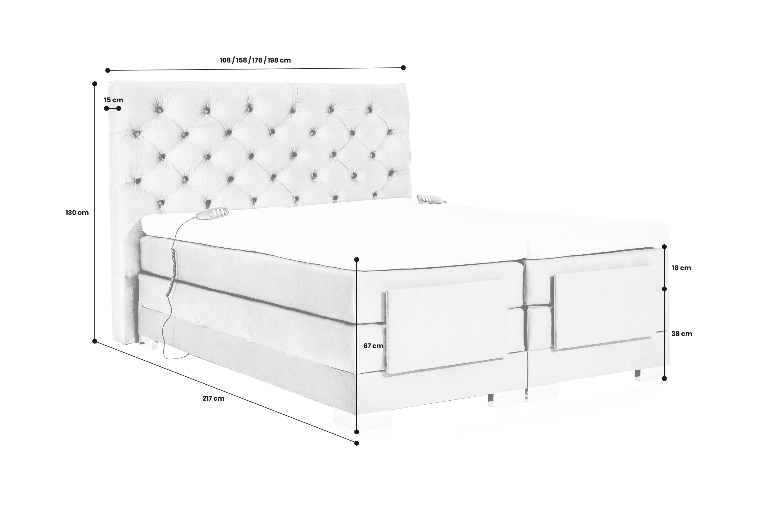 Boxspringbett 180x200 Clover