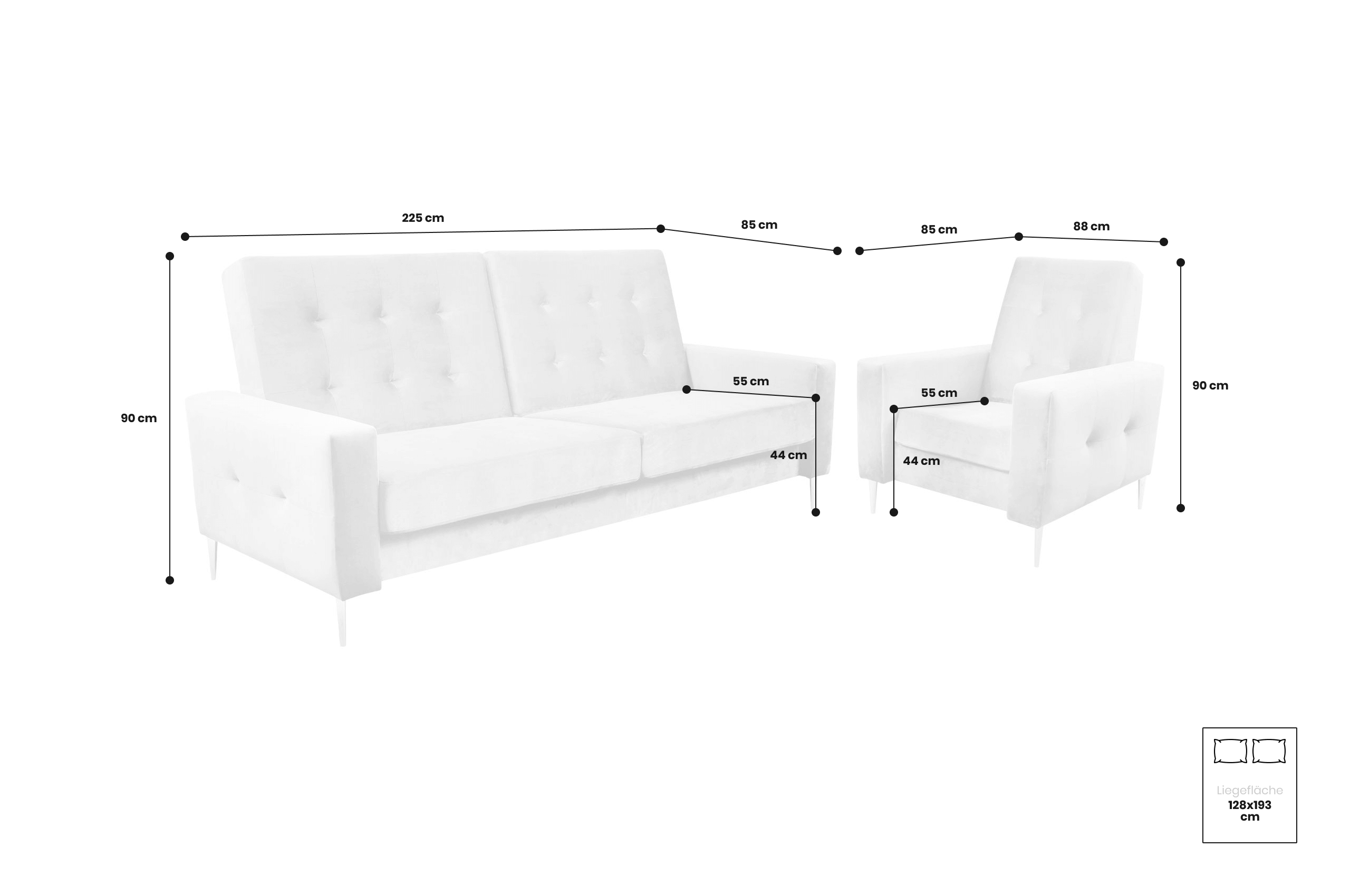 Garnitur 3-1-1 Domino