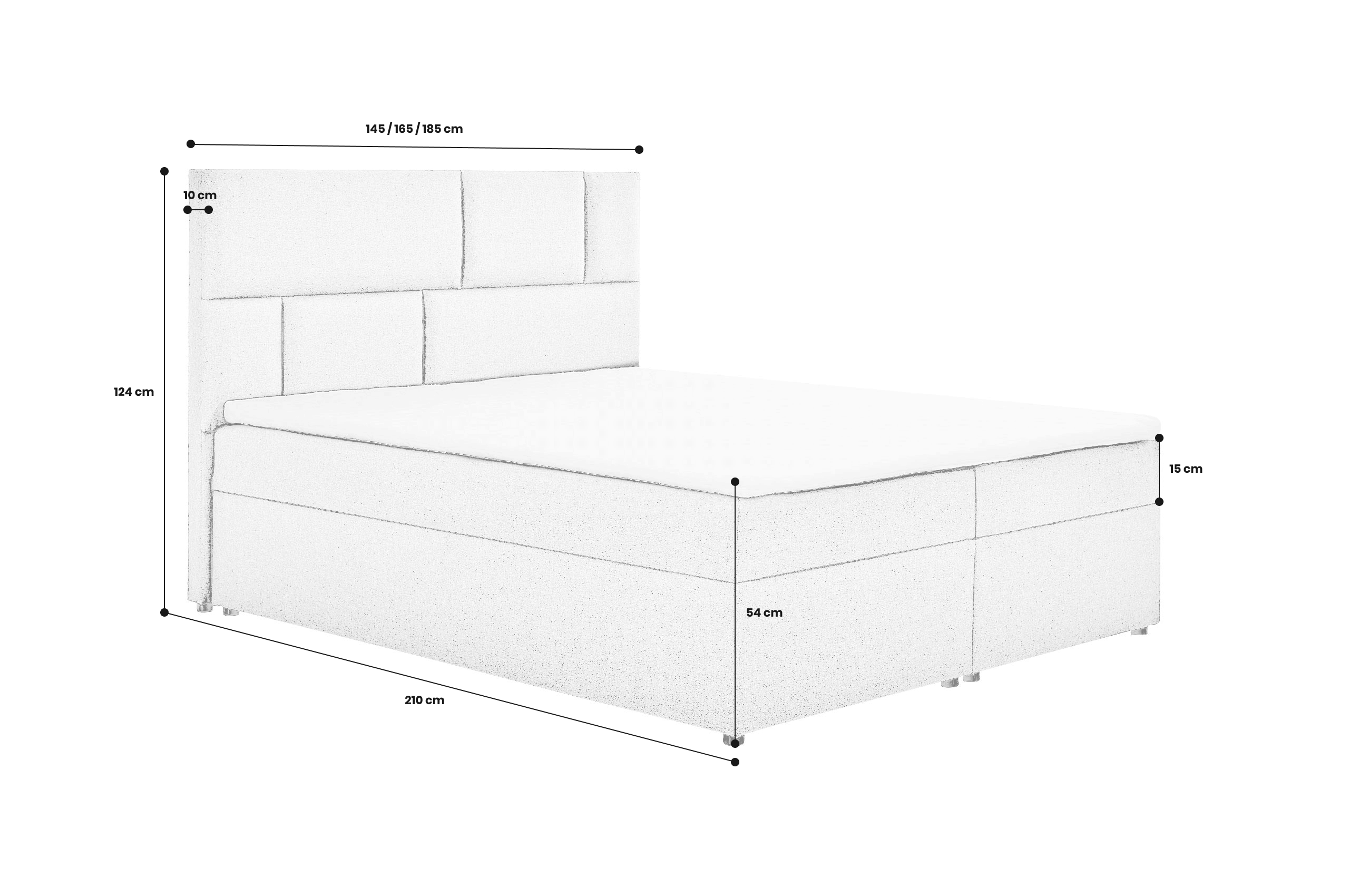 Boxspringbett 140x200 Florence