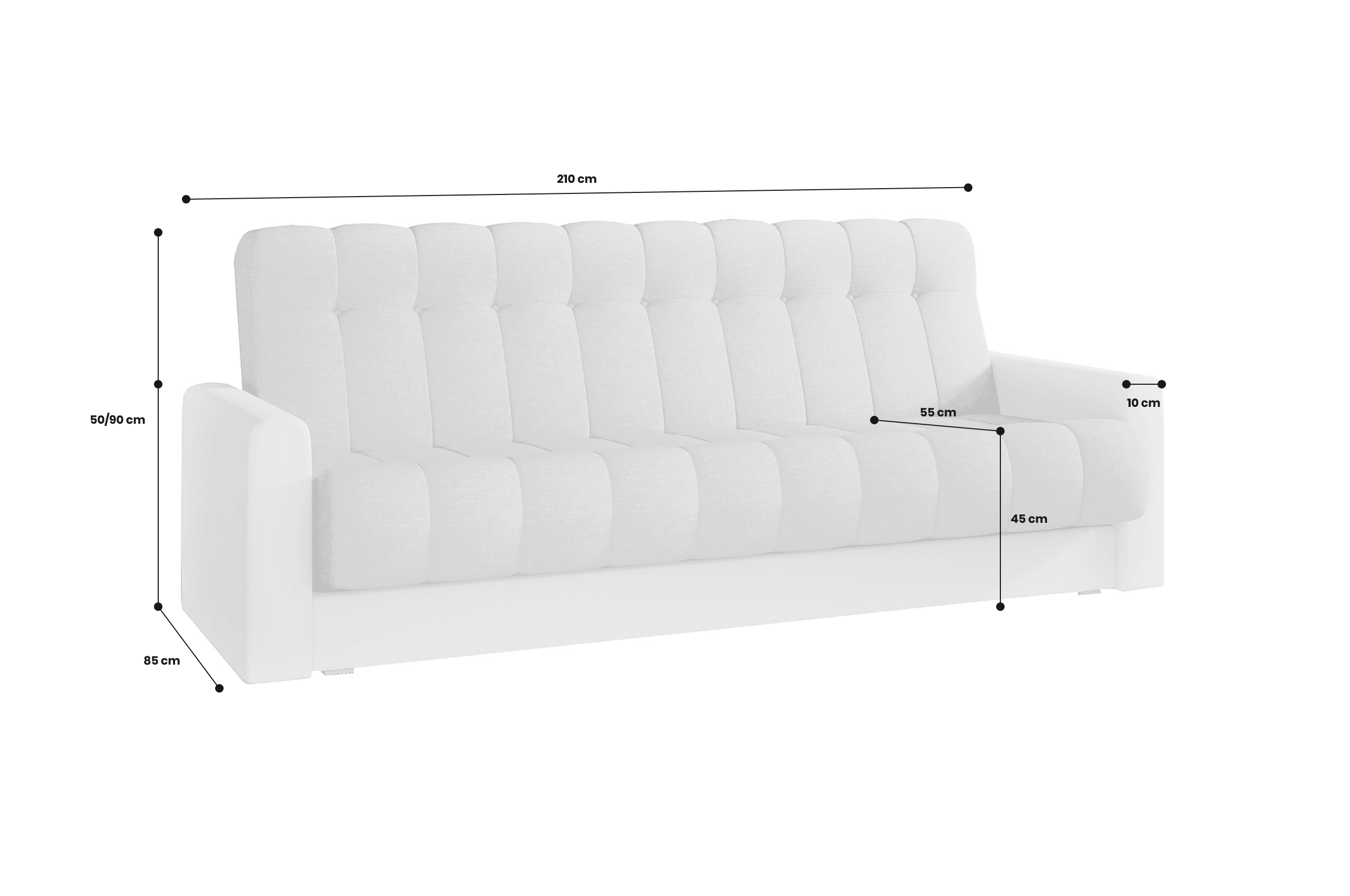 3er-Sofa Garett