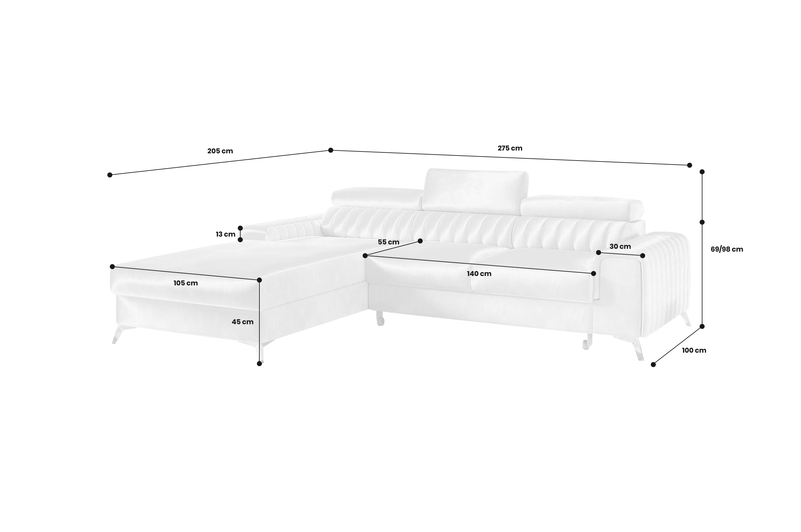 Sofa L-Form Grayson