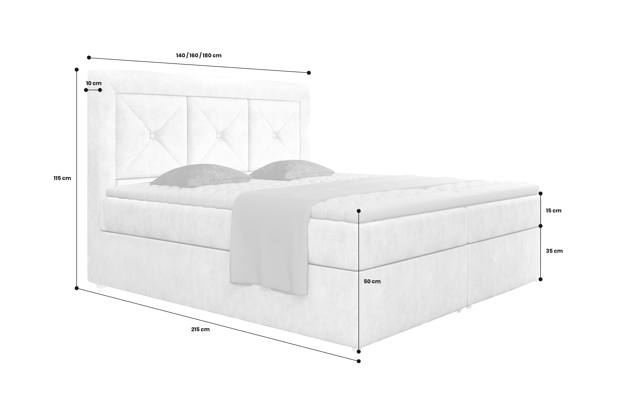 Boxspringbett 140x200 Idris