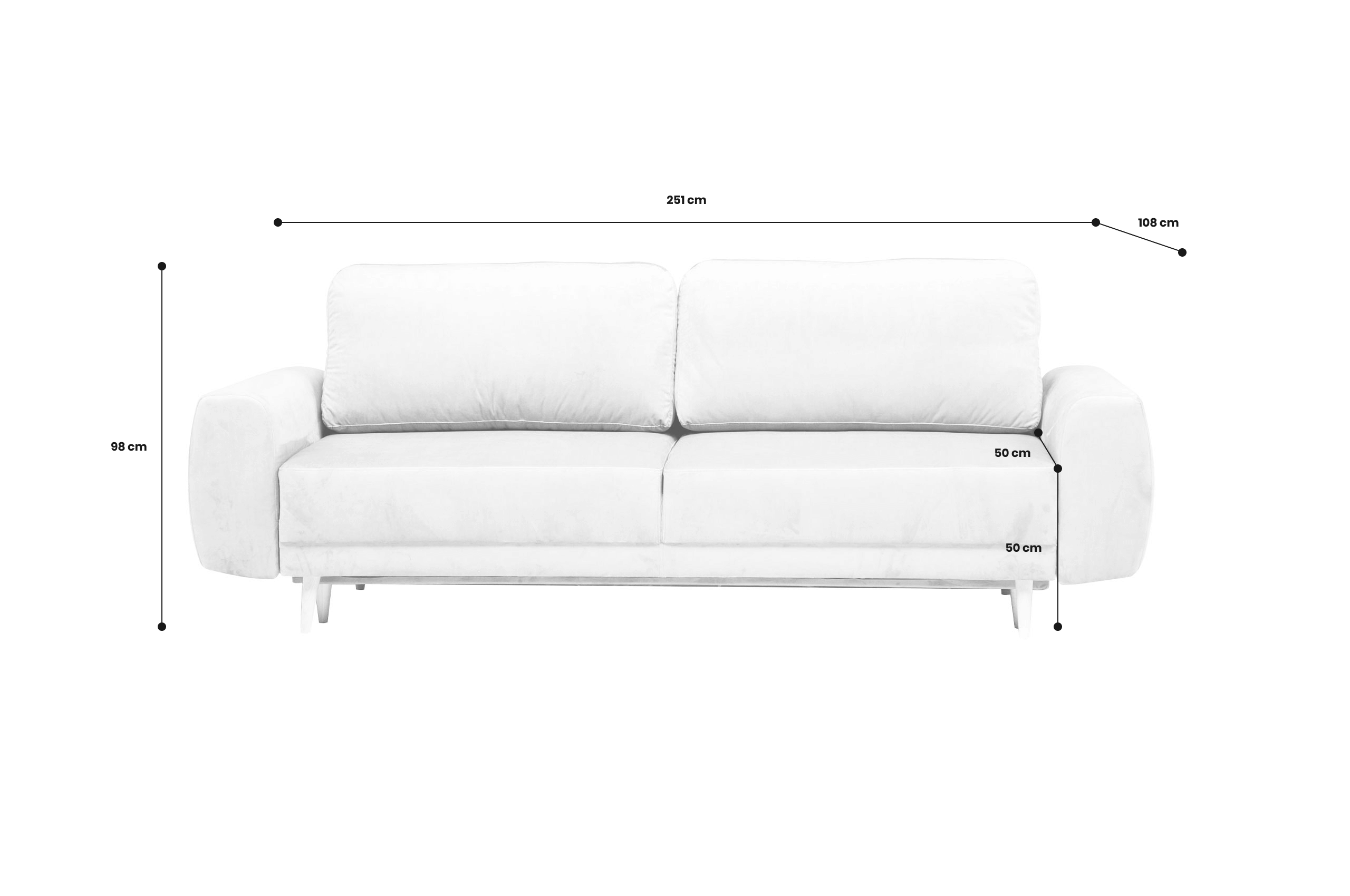 3er-Sofa Jasper