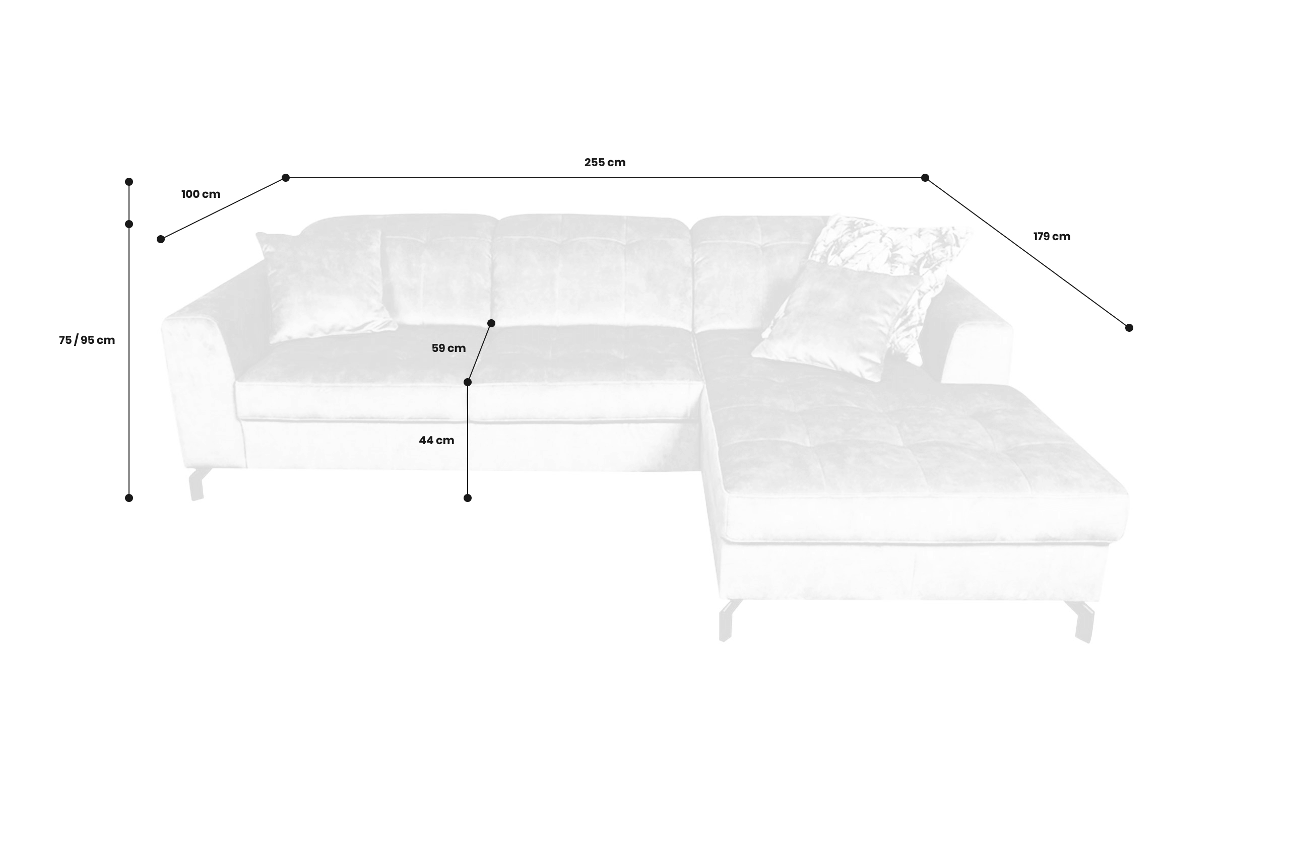 Sofa L-Form Lacona