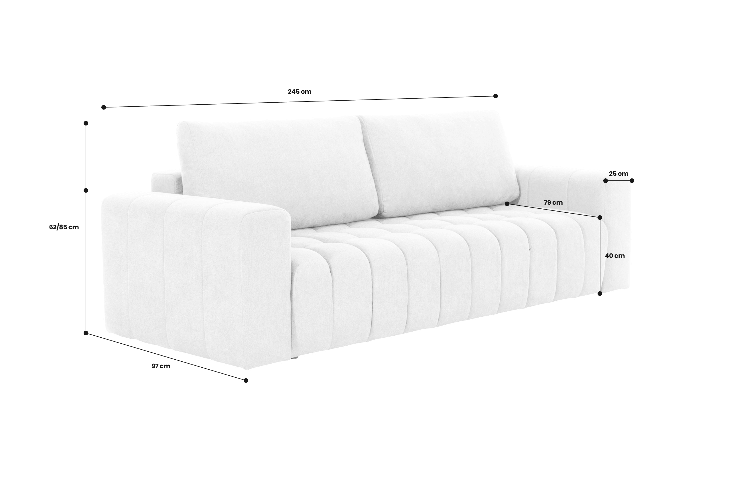 2er-Sofa Lazaro