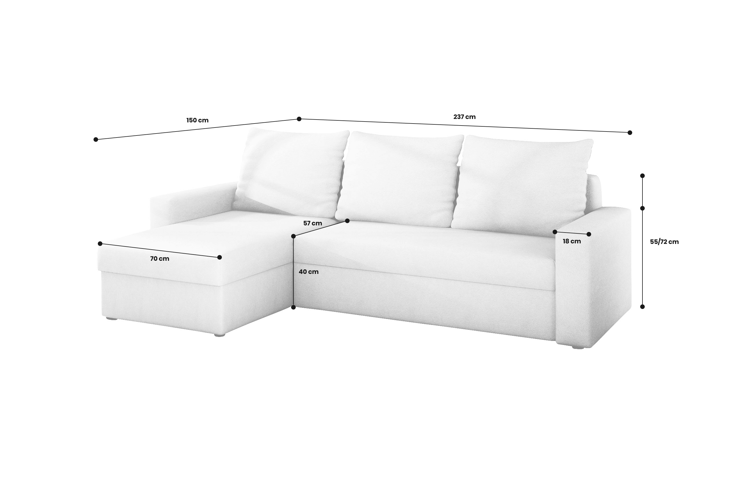Sofa L-Form Livio-P