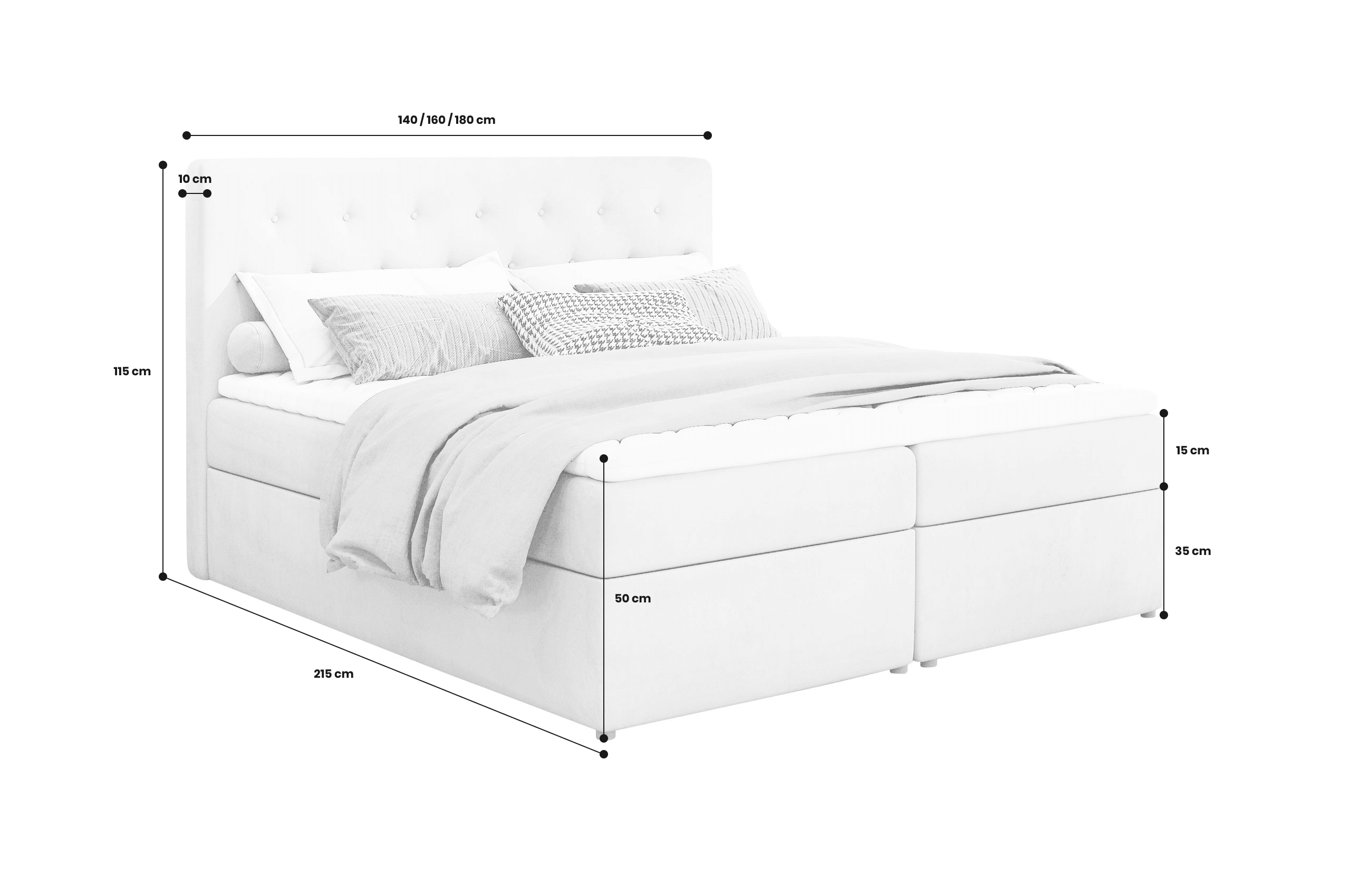 Boxspringbett 160x200 Loree
