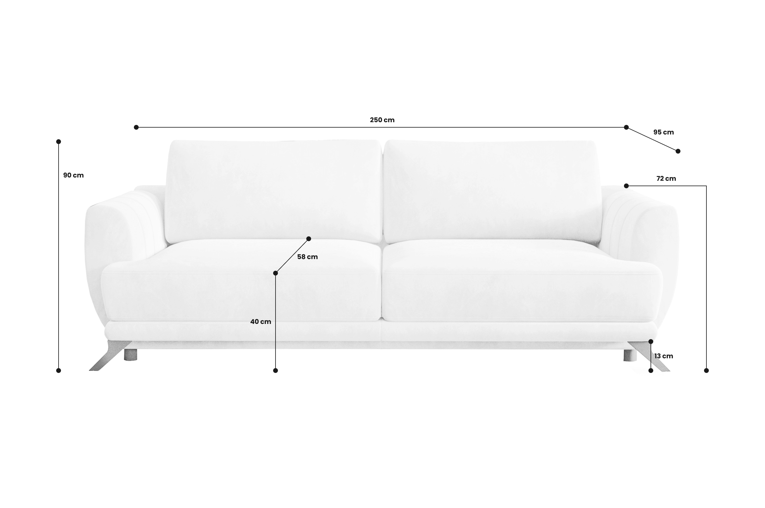 3er-Sofa Megis