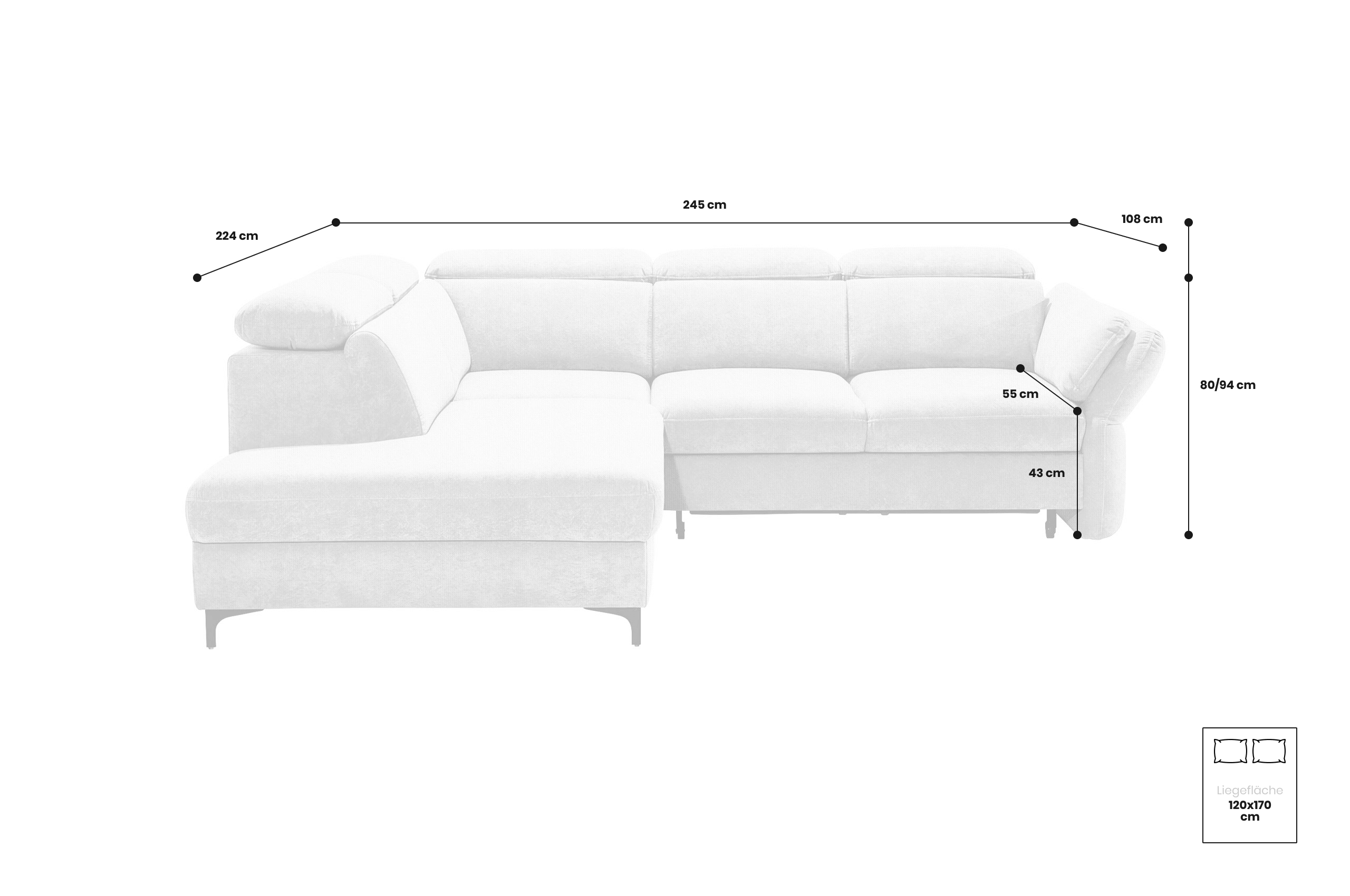 Ecksofa Merano