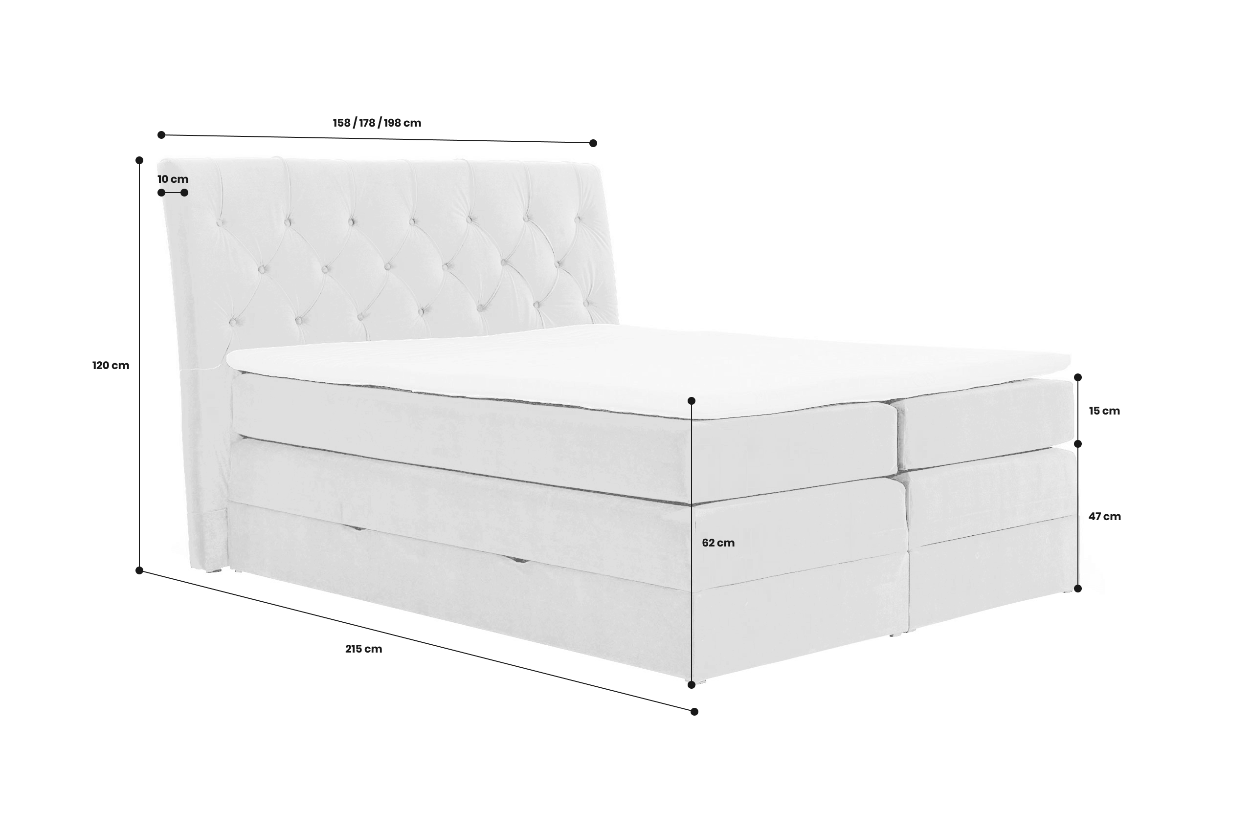 Boxspringbett 140x200 Mirabel