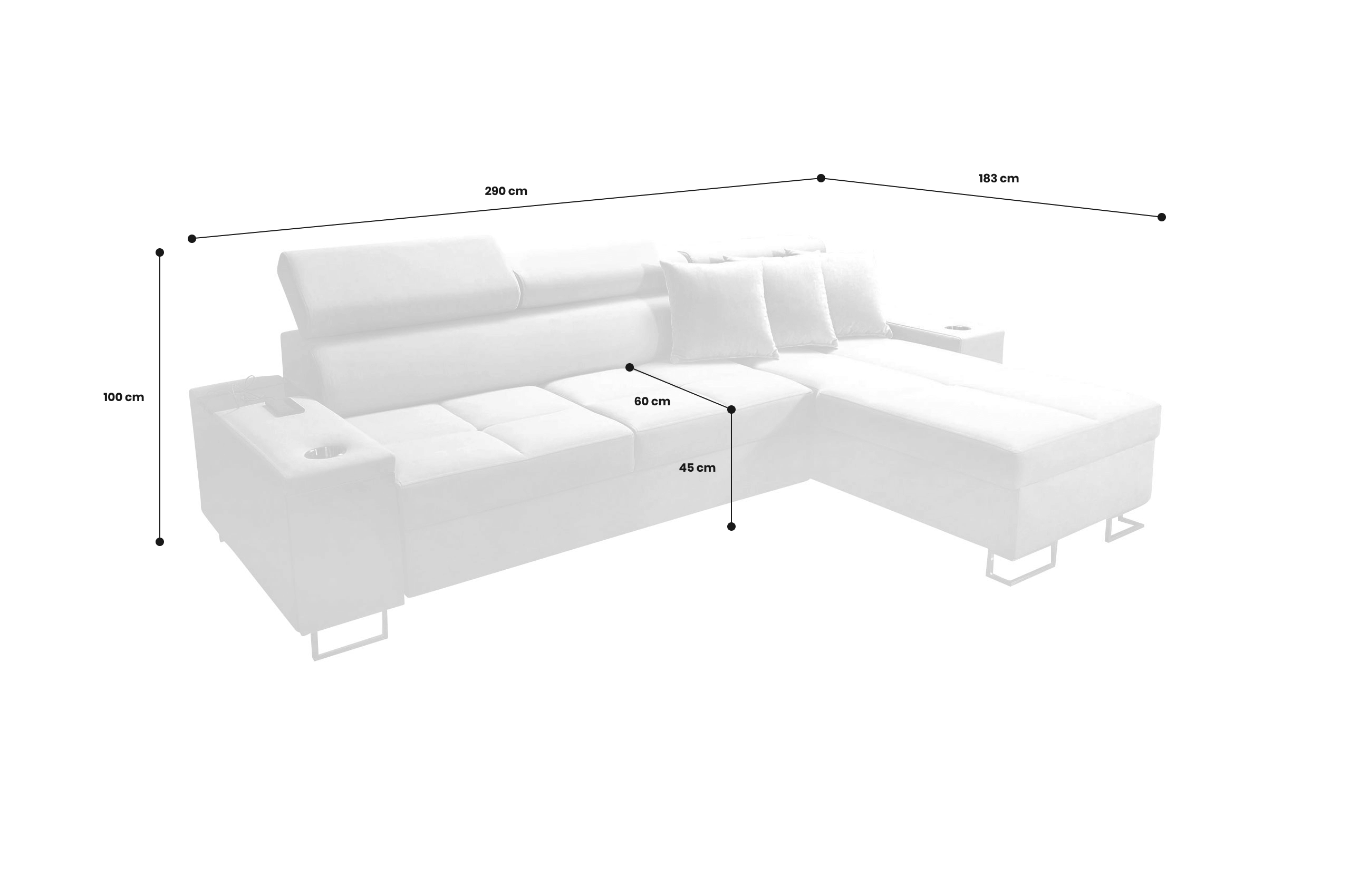 Ecksofa Morena I Maxi