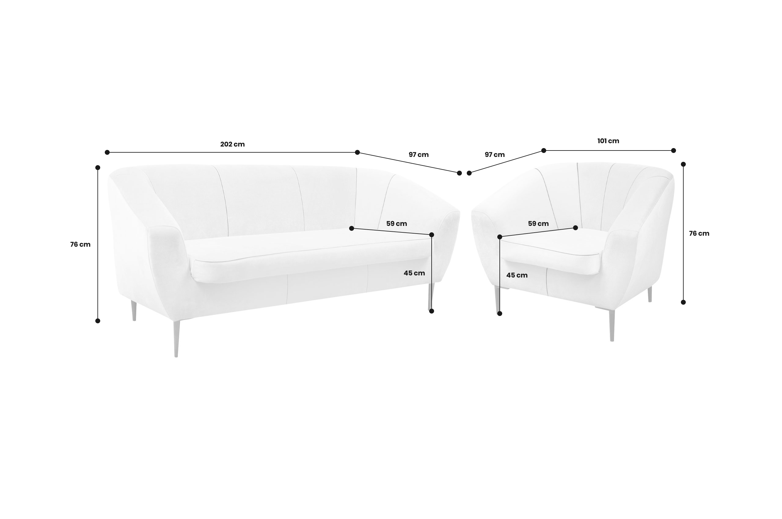 Garnitur 3-1-1 Olivio