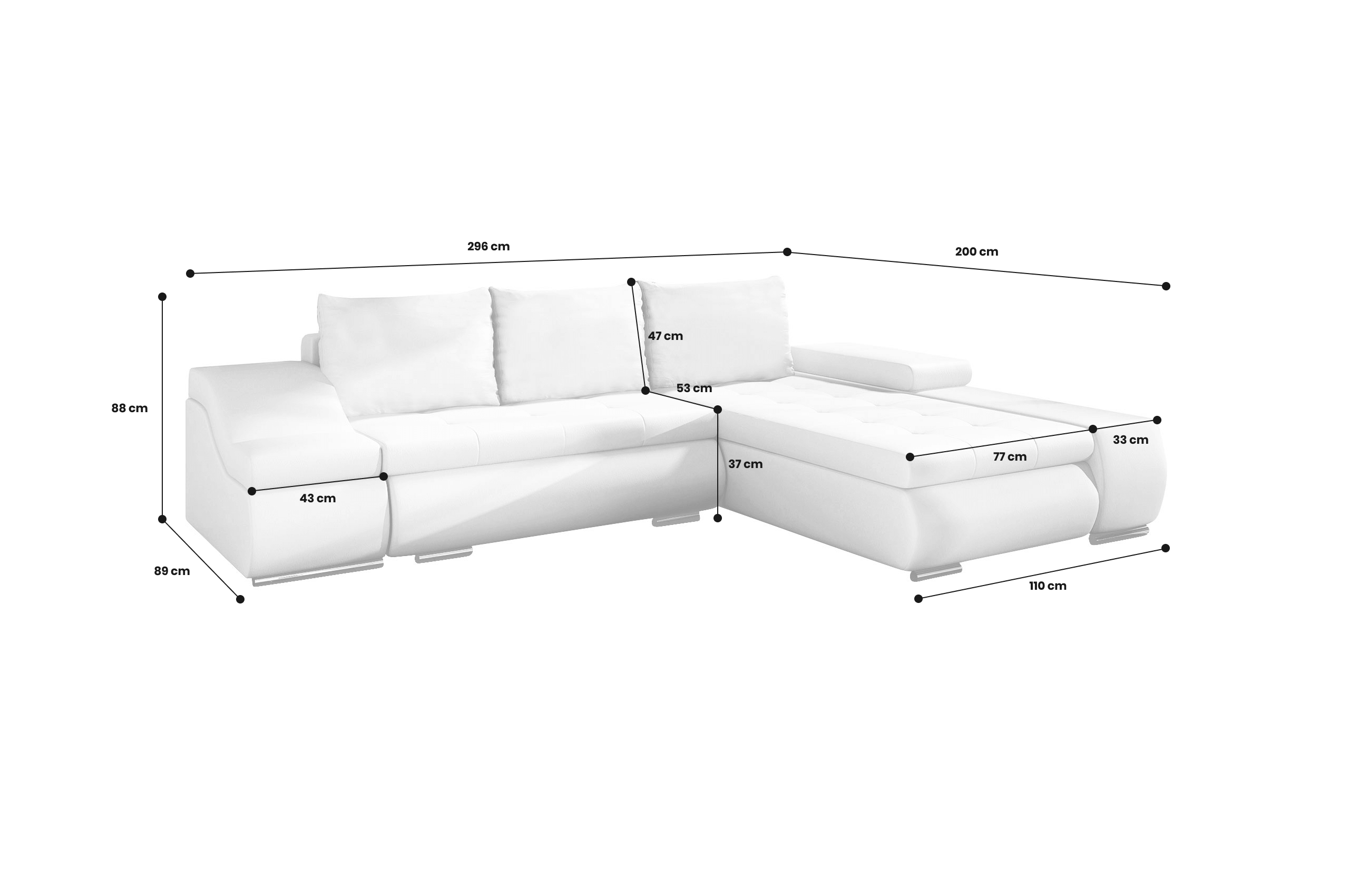 Eckgarnitur Ontario-P