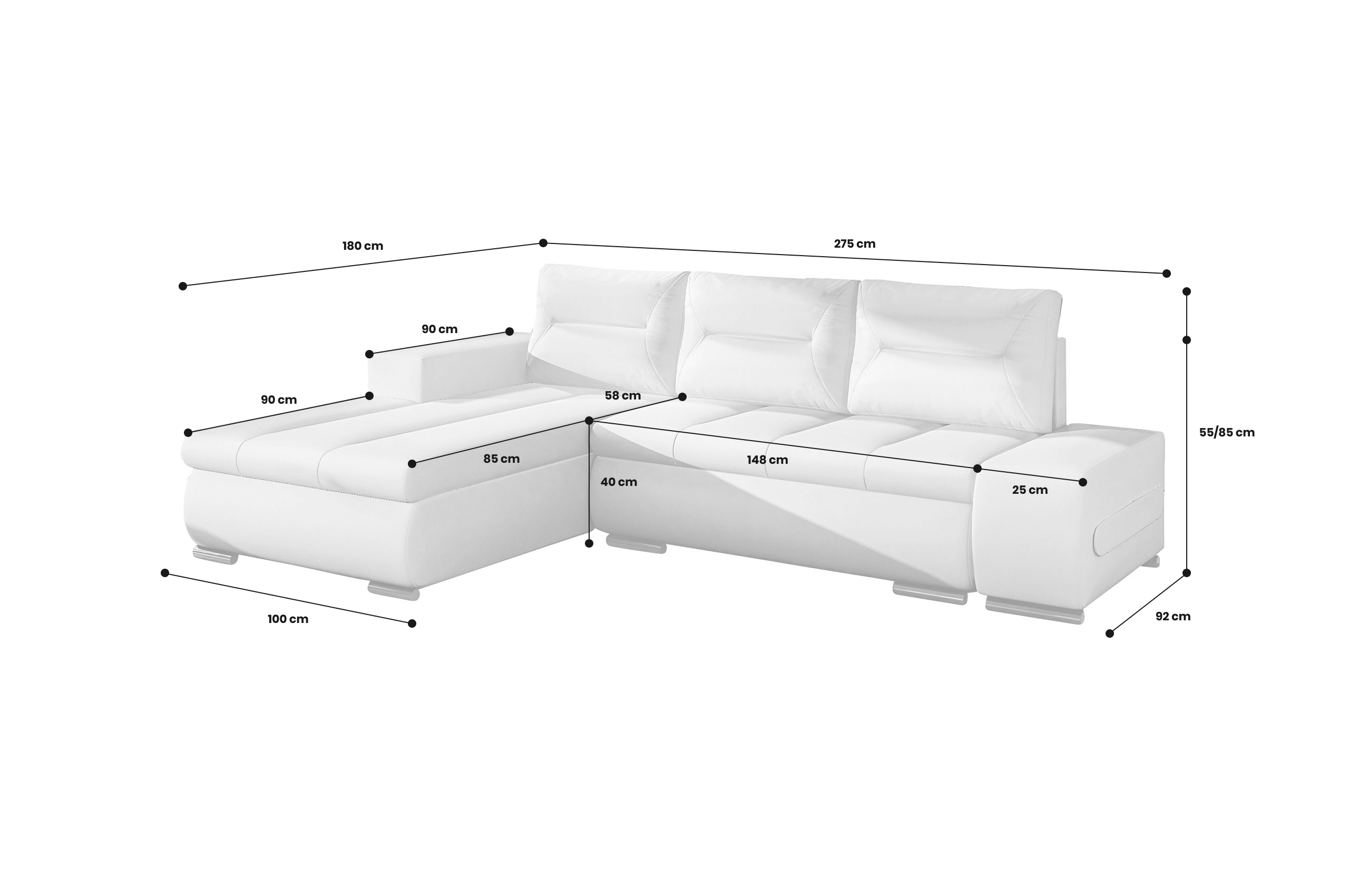 Sofa L-Form Ottavio-P