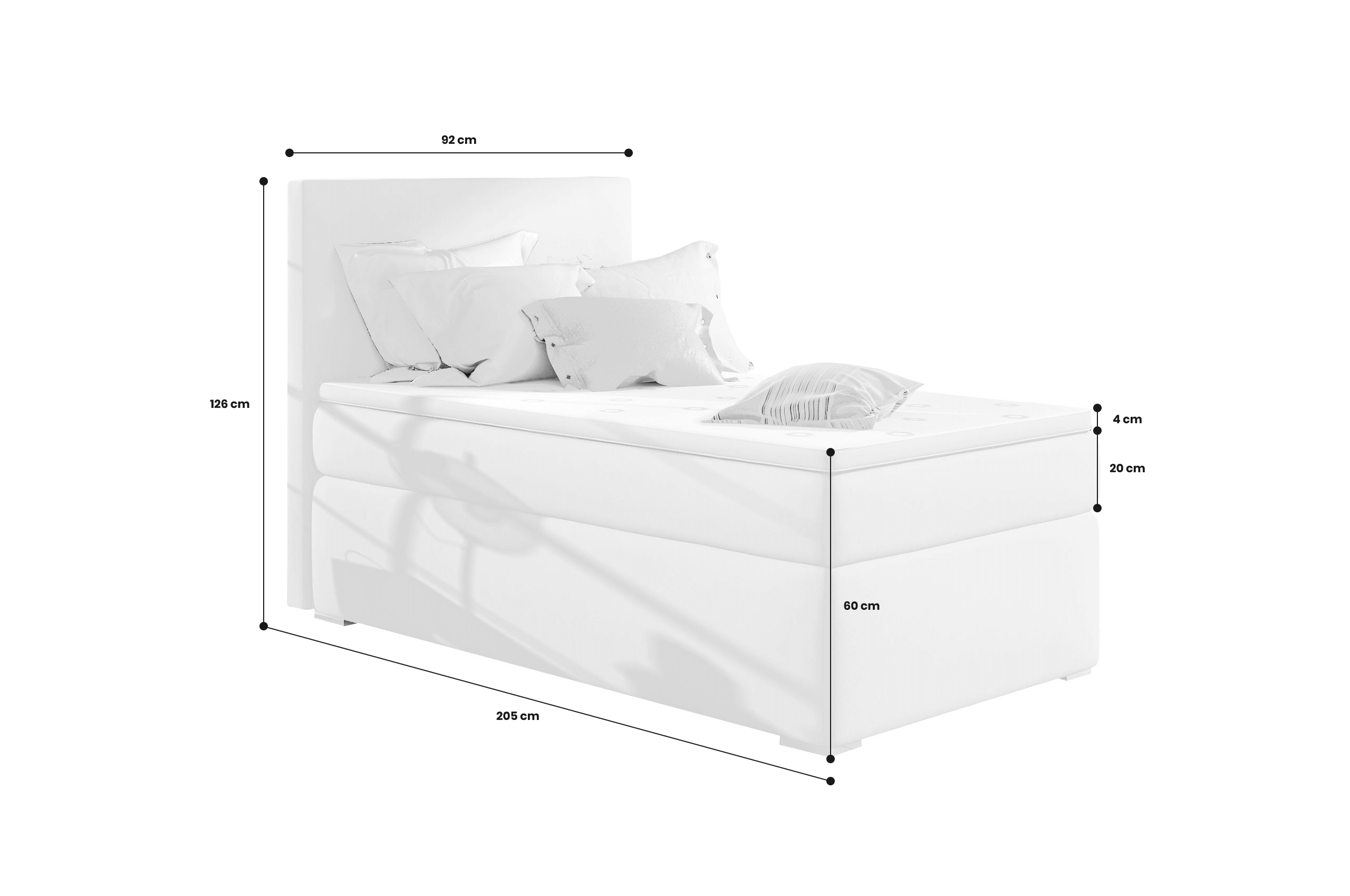 Boxspringbett 90x200 Rocco