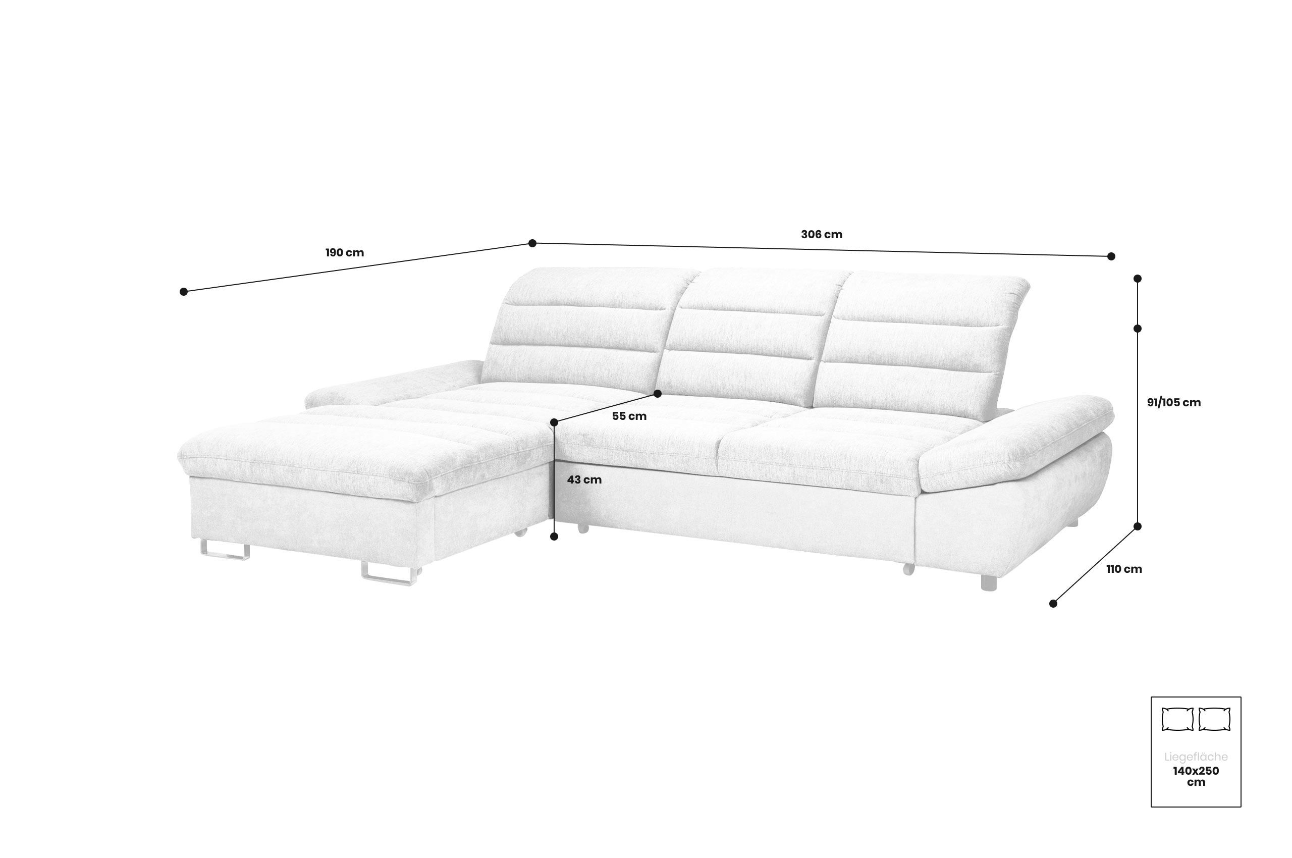 Ecksofa Roma-P