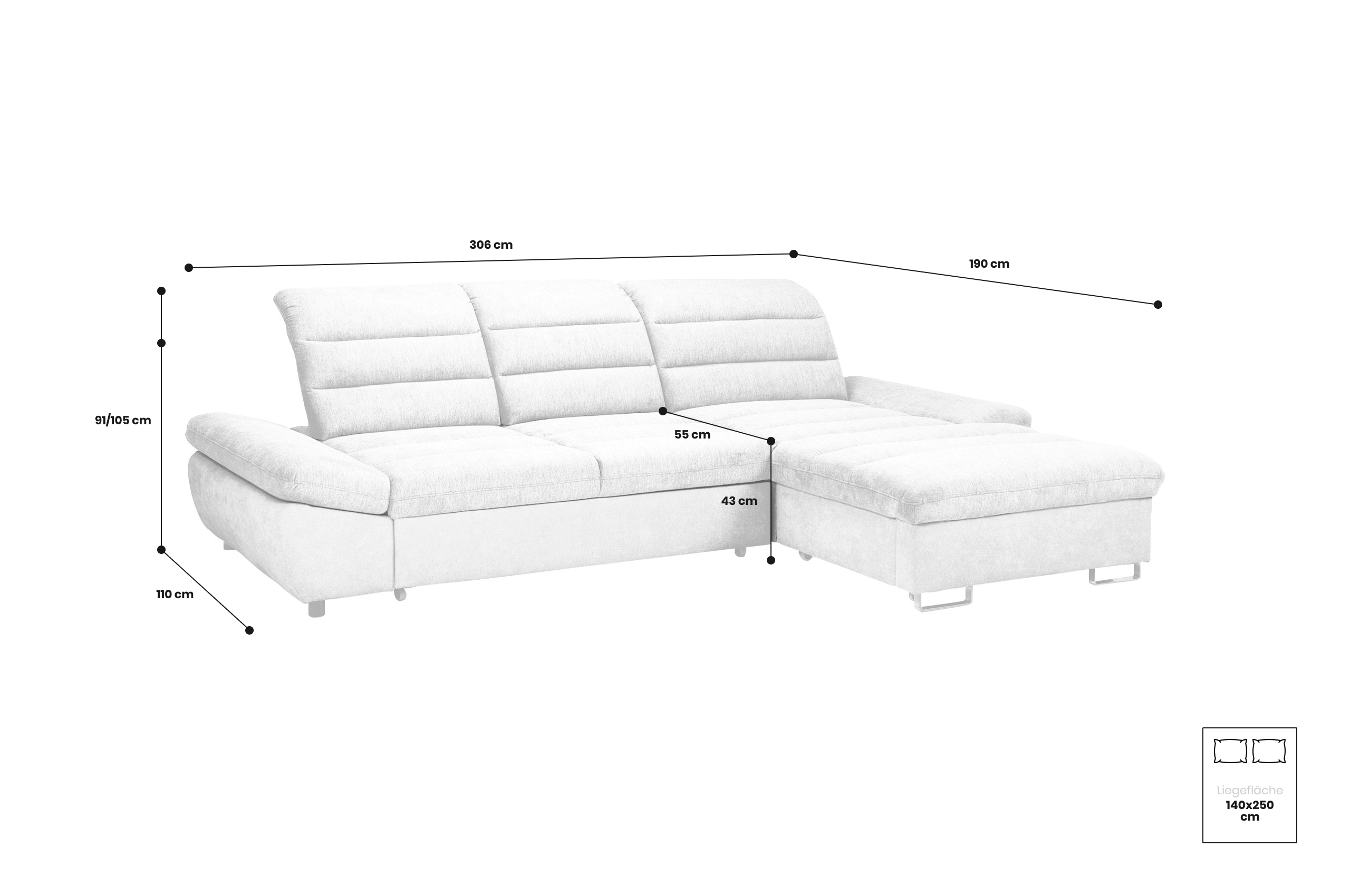 Ecksofa Roma-P