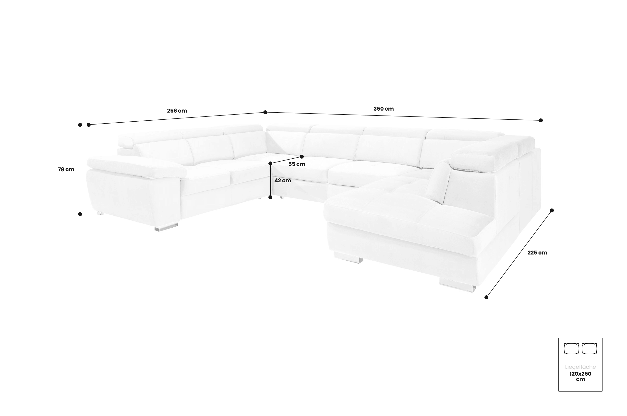 Wohnlandschaft Rosso-P