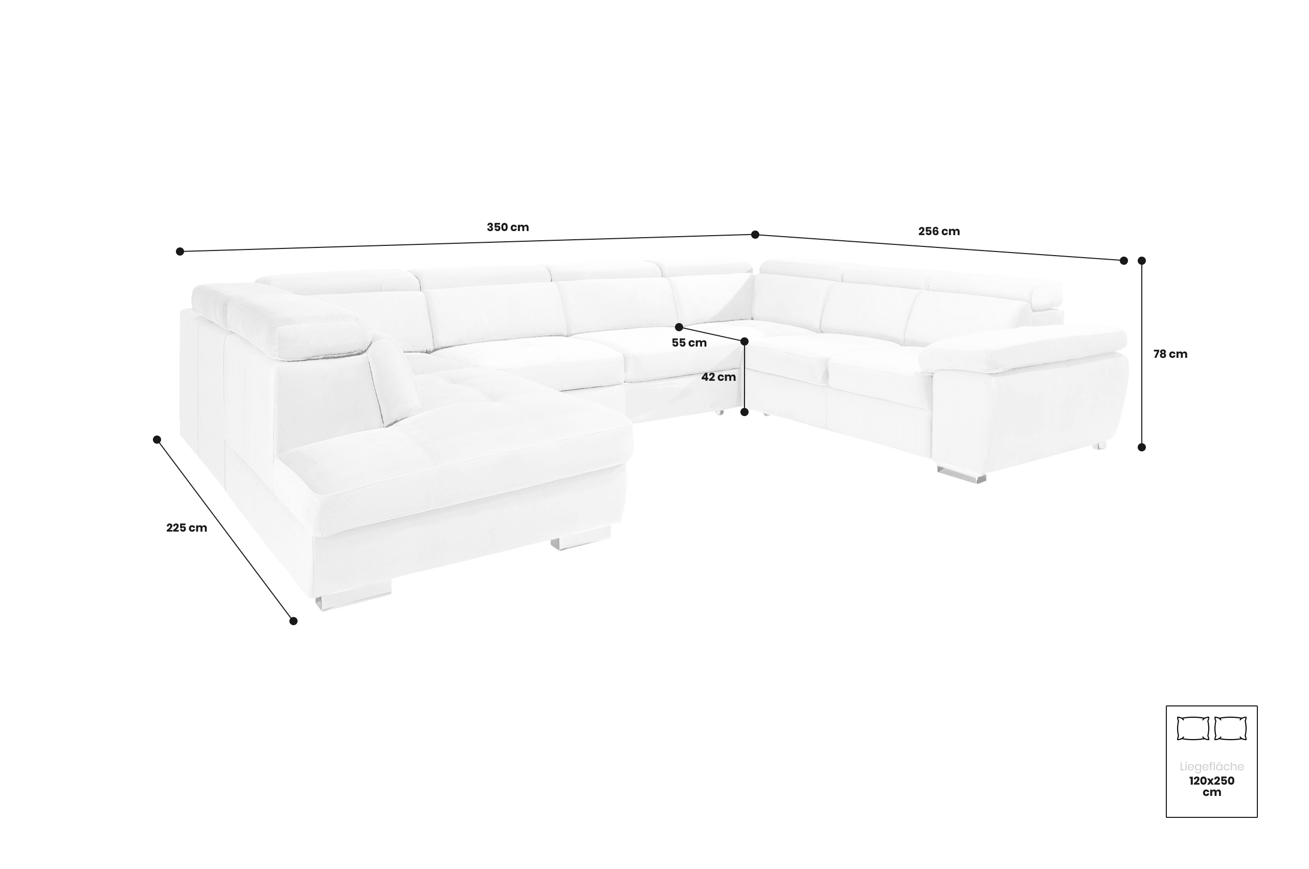 Wohnlandschaft Rosso-P