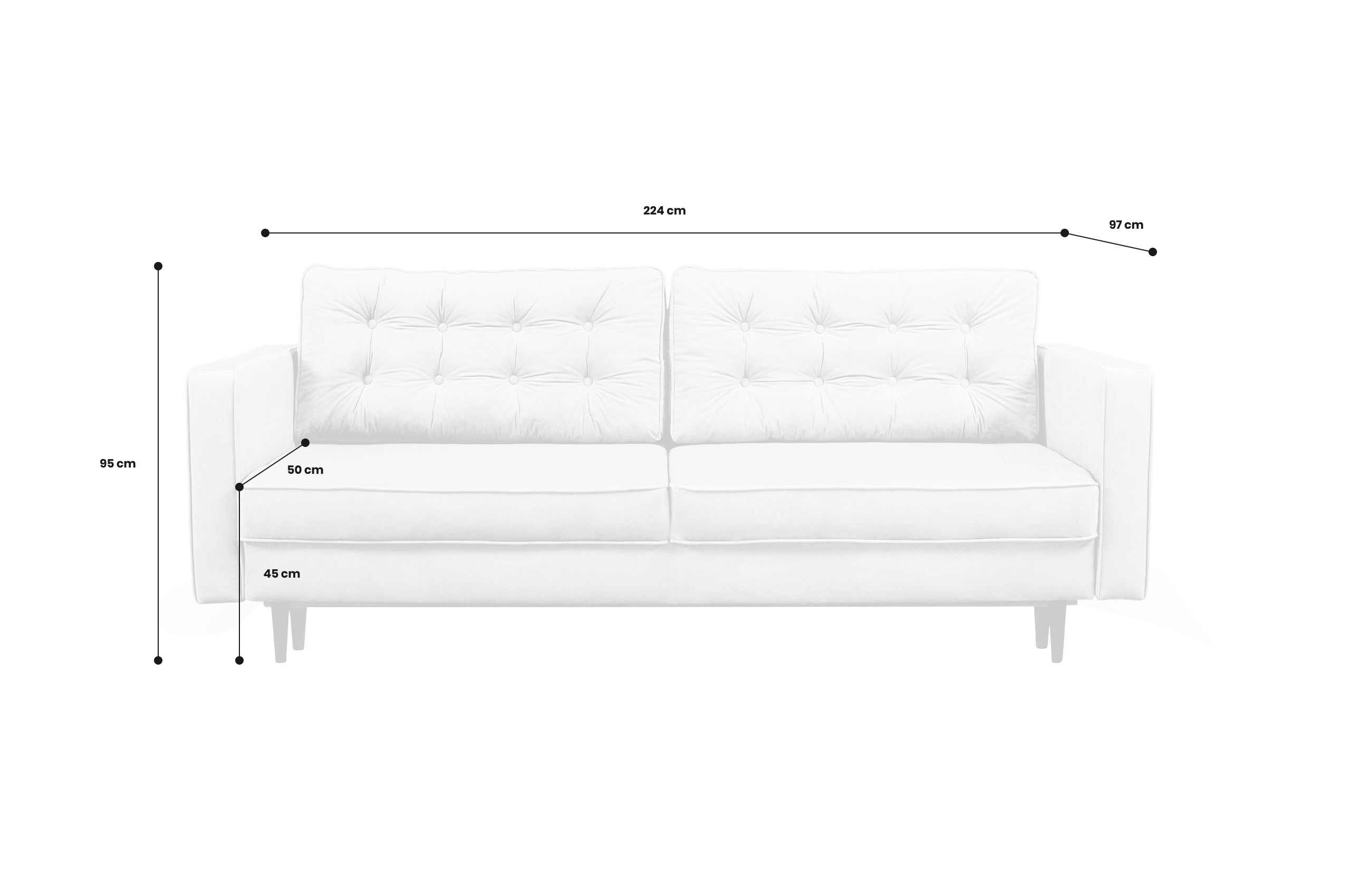 3er-Sofa Tivoli